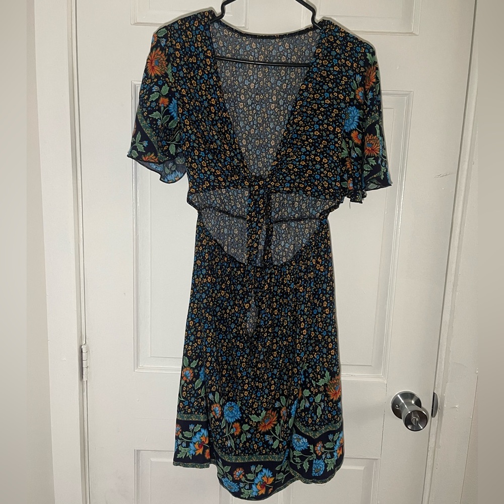 This bohemian style dress is perfect for summer.